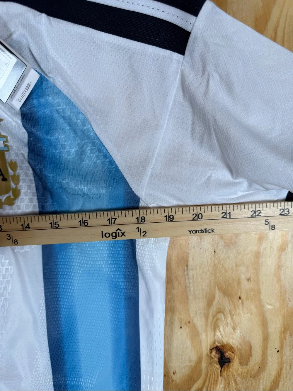 Adidas Argentina Lionel Messi Home Soccer Jersey in White & Blue - #10